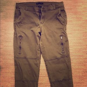 Banana Republic Green Zippered Ankle Cargo Sz 10